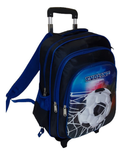 Mochila Carro Futbol 46cm +cartuchera+lunchera Termica 