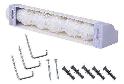 Varal Automático Rotoflex Resistente 5 Cordas Retrátil Cor Preto
