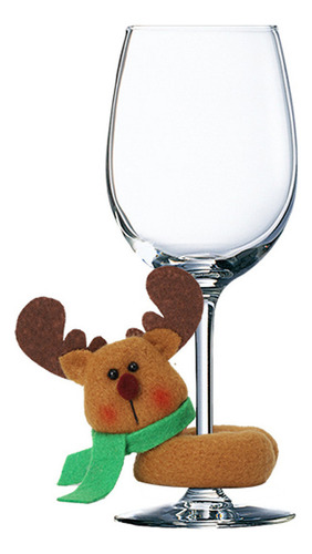 Bbb Copa Vino Navidad Abrazando A Papá Noel Decoración