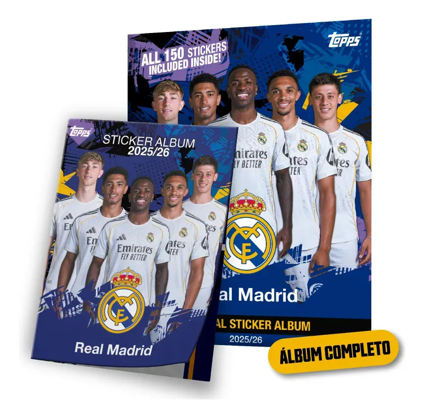 Álbum de Figurinhas Topps Real Madrid 2025/26