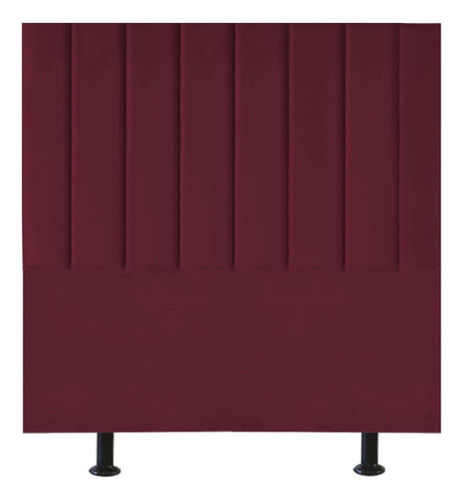 Cabeceira Estofada Cama Solteiro 90 Cm Sophia Carla Suede Cor Bordô