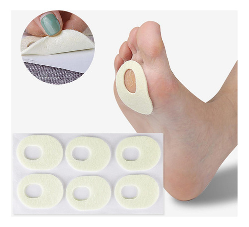 Almohadillas Para Callos De Fieltro Grueso De 6 Oval