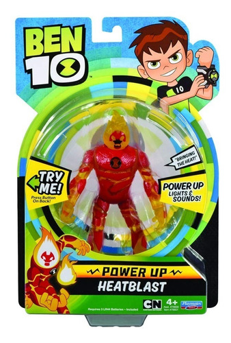 Muñeco De Ben 10 Power Up Heatblast Luz Y Sonidos Original