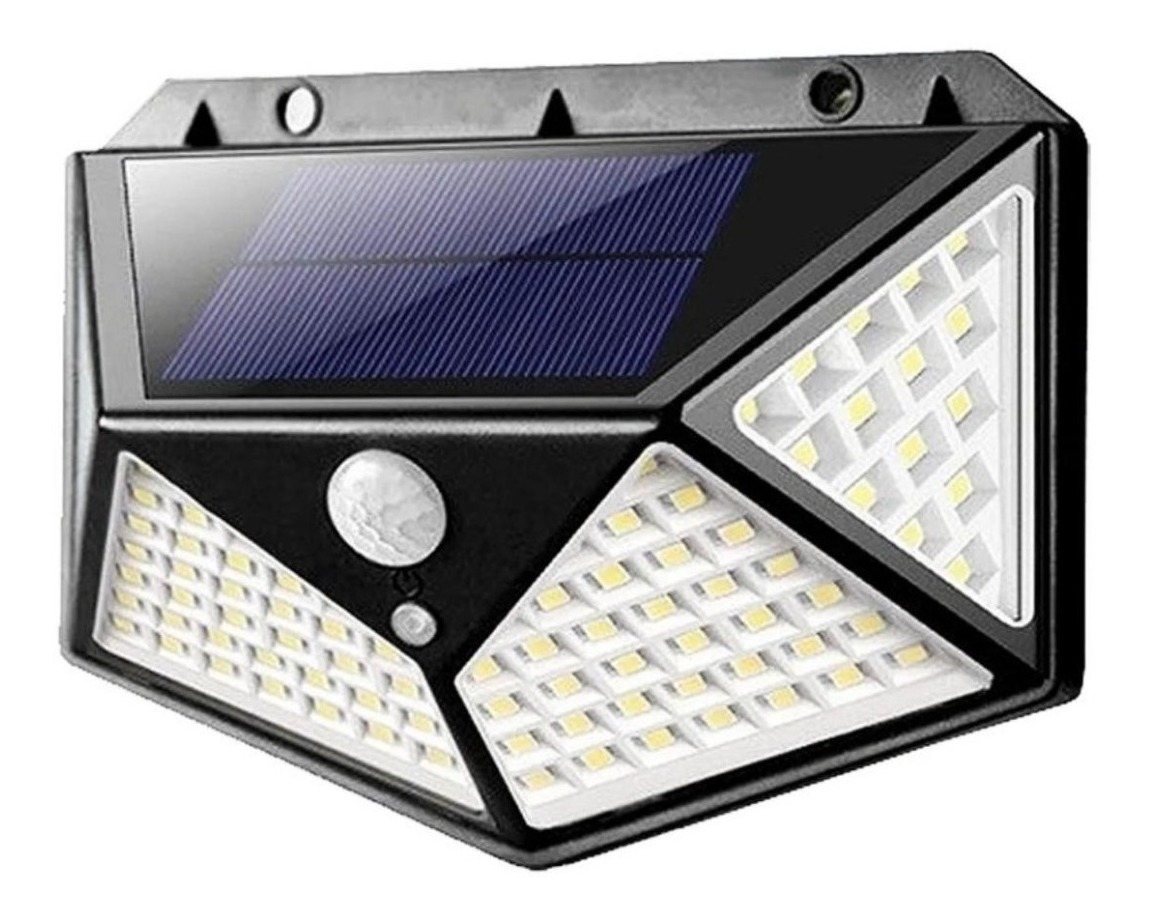 Luminária Solar 100 Led Com Sensor De Parede Mercado Livre