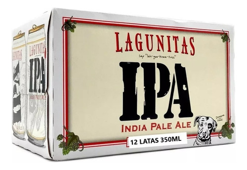 12 Un. Cerveja Lagunita Puro Malte Ipa - Lata 350ml