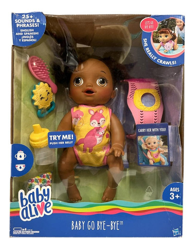 Boneca Baby Alive Hora Do Passeio Negra Faz Xixi Interativa
