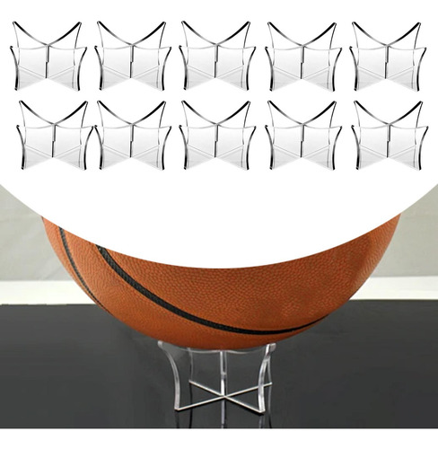 Cubo De Soporte De Baloncesto Acrílico 10x Ensamble El