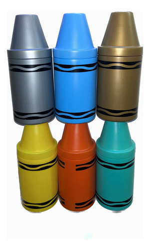 15 Vaso En Forma De Lapizcrayola, Dulcero , Crayonchela 2 L