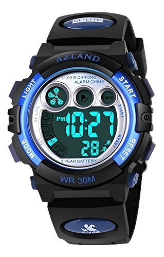 Reloj Azland Digital Deportivo C/luz Nocturna Imperm. P/niño