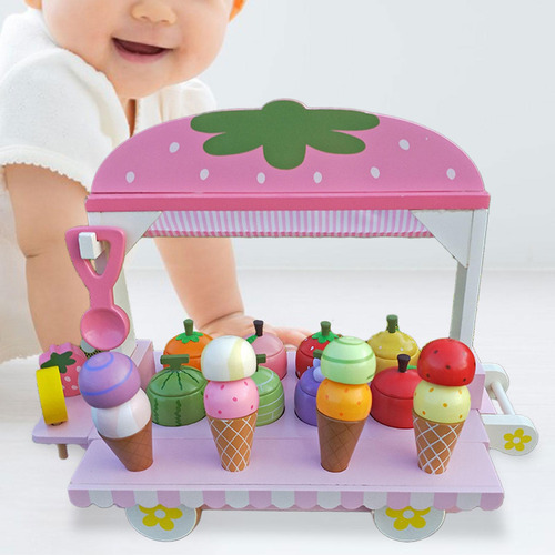 Carrito De Helado De Juguete, Juego De Rol Con Cuchara,