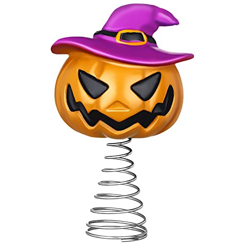 Halloween Pumpkin Skull Miniature Tree Topper Spooky Ha...