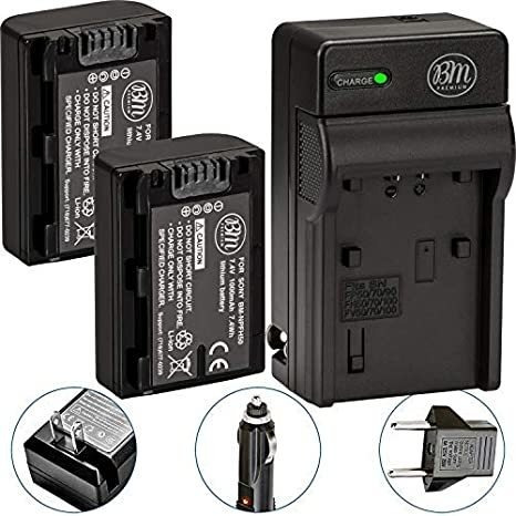 Pack De 2 Baterías Np-fh50 + Cargador De Batería Para Cámara