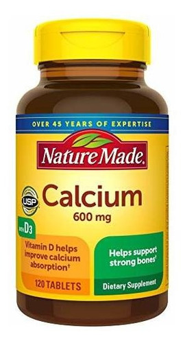 Nature Made Calcium 600 Mg Con Vitamina D3 Para Apoyo Inmun