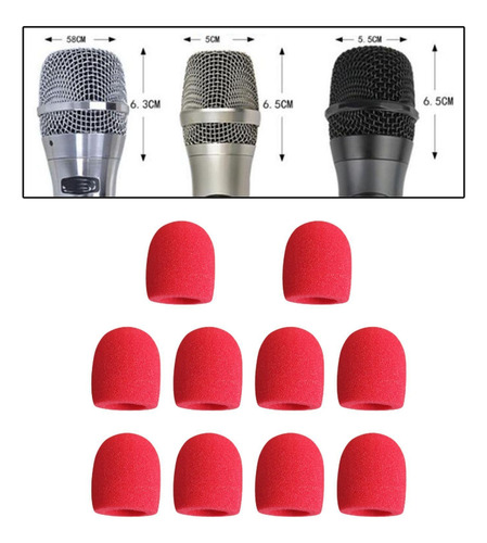 10pcs Microfone De Mão Capa Resistente Para Discursos Salas