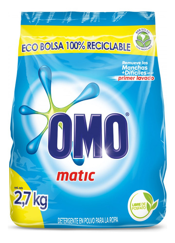 Detergente En Polvo Omo Matic (7 X 2.7 Kg)