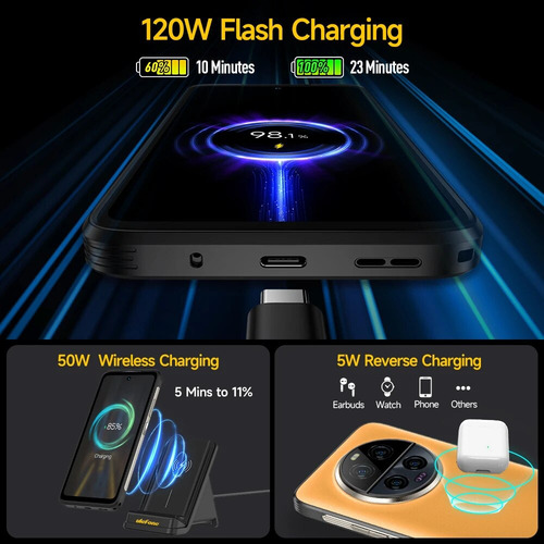 Ulefone Ulefone Armor 23 Ultra 5g Smartphone Mensaje Vía Satélite 120w Cámara Nocturna De 64mp 24+512gb