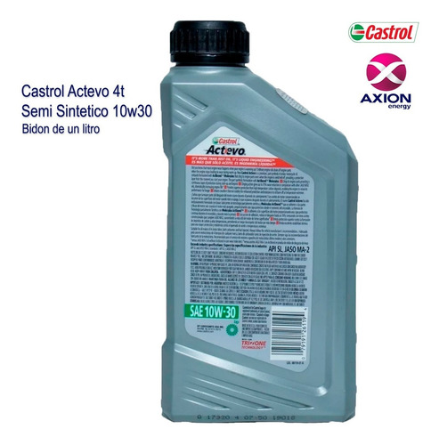 Imagen 2 de 8 de Aceite Castrol Actevo 4t 10w30 1 Litro Semi Sintetico