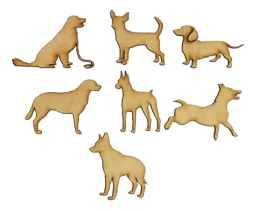 Pack Apliques Perros  - Precio Por 7 Unidades De 7 Cm