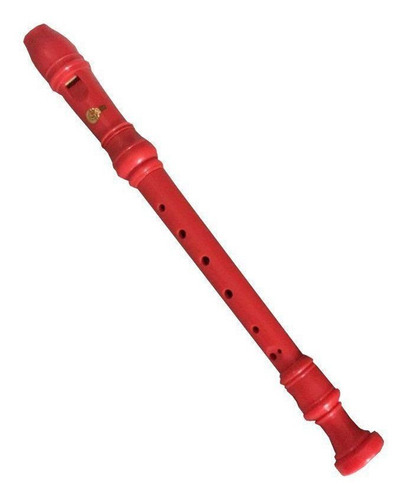 Flauta Doce Cfl1rd Germânica Vermelho Custom Sound