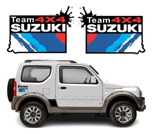 Adesivo Lado Esquerdo Suzuki Jimny Team 4x4 Cor PADRÃO