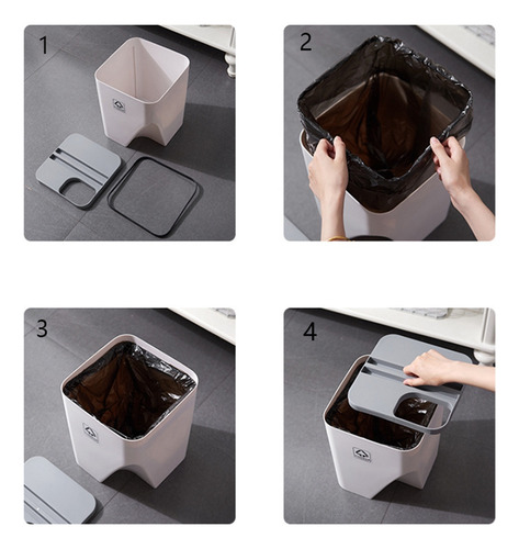 Cubo De Basura G3kitchen, Papelera Apilable, Clasificadora,