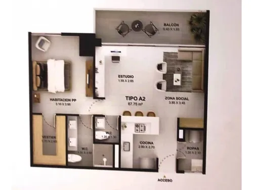 Proyecto Apartaestudio En El Poblado, Flats Via Linares
