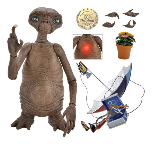 Neca Et O Extraterrestre E.t Boneco E.t Neca Ete Com Led Et