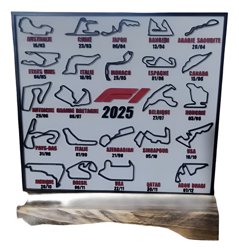 Calendario 2025 F1 3d Con Fechas De Las Carreras Paisaje