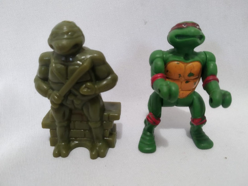 2 Figuras Tortugas Ninja Bootleg Vintage