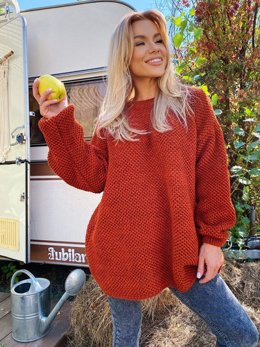 Jersey Commuter Pullover Con Cuello Redondo En Color Amarill