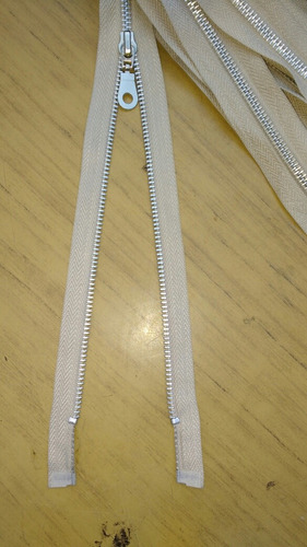 Cierres Metalizados Niquelados 50/55 Cm Color Crudo / Beige