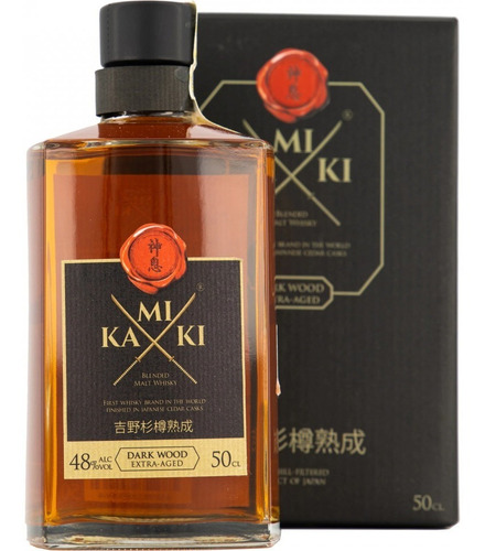 Imagen 2 de 7 de Whisky Japones Kamiki Intense Wood 500ml En Estuche 48%alc