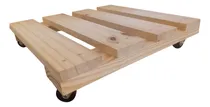 Comprar Macetero Soporte Porta Maceta Deck 40x40 Pino Con Ruedas Madera Natural Macetero Deck 40