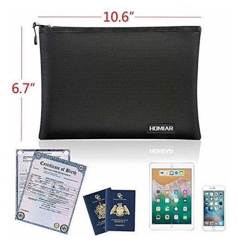 Seguridad Fireproof Bag 10.6  6.7  File Holder,non