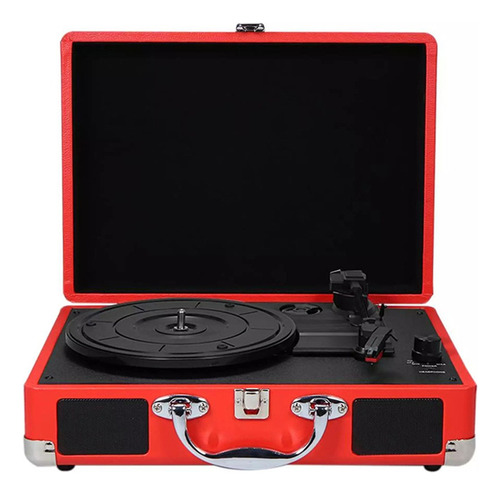 Tocadiscos De Vinilo Retro Portátil Con Bluetooth Usb