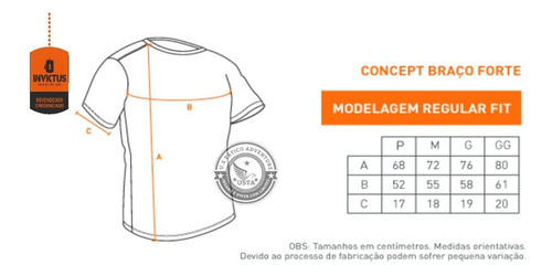 Imagem 5 de 6 de Camiseta Algodão Invictus Concept Braço Forte - Original