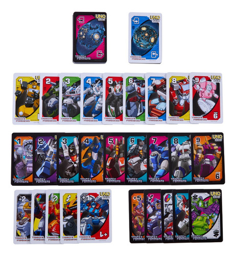 Juego De Mesa Uno Flip Transformers Mattel Games Optimus