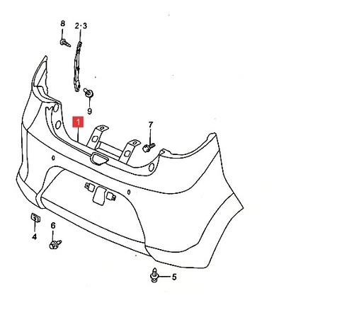 Parachoque Tras Negro Texturado Original Suzuki Alto 800 20-