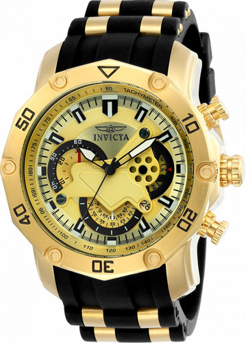 Relógio Invicta Pro Diver 23427 Original Plaque Ouro