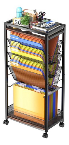 Lidtop Carro De Archivos Rodante De 8 Niveles Con Organizado