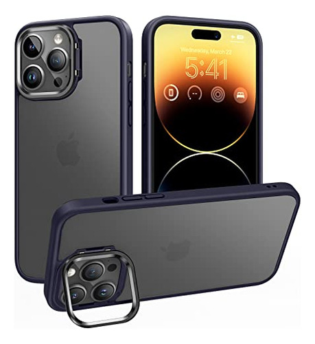 Tiliyoo Para iPhone 14 Pro Max Case With Invisible Stand,mil