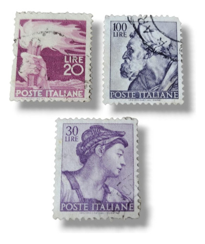 Sello Postal Estampilla Poste Italiane Surtido X 3