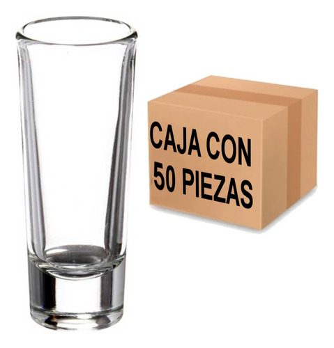 Set De 50 Caballito Shot Tequileros 2oz Cristalino Economico