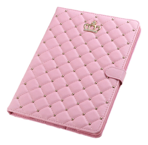 Funda genérica plegable para tableta compatible con el diseño del iPad, rayas rosas