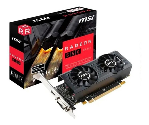 Placa De Video Msi Radeon 550 2gt Oc 2 Cooler Low Profile