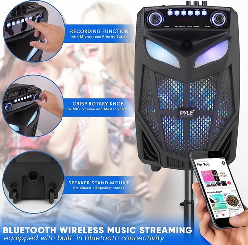 Sistema De Altavoces Bluetooth Pa Portátil 800 W 12 Pulgad