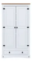 Comprar Ropero 2 Puertas - Placard Madera Maciza B Dormitorio lcm Color Blanco\u002FRoble La Cueva Muebles