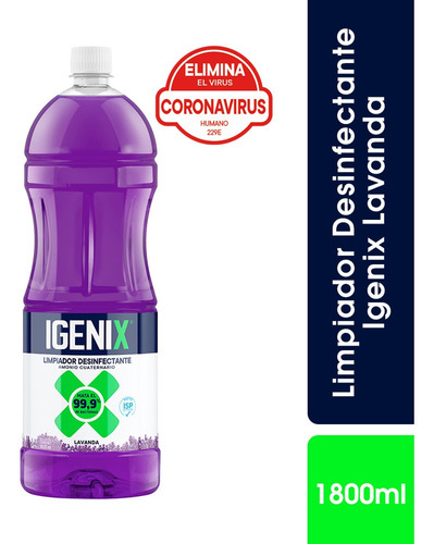 Igenix Limpiador Desinfectante Lavanda 1800ml