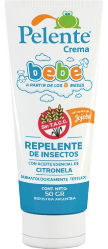 Pelente Crema Repelente De Insectos Bebe +8 Meses 50 Gramos