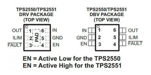 Ci Adjustable Current Power Switch Distribution Tps2550
